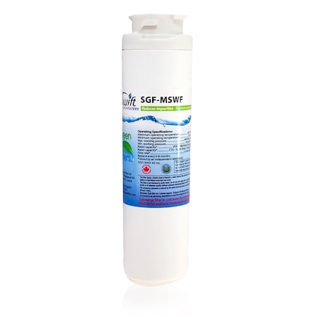 Swift Green Filters Compatible Refrigerator Water Filter for GE MSWF, MSWF3PK, MSWFDS, EFF-6022A. SGF-MSWF